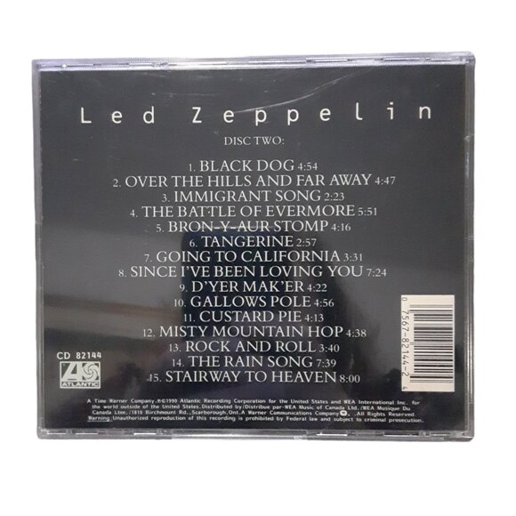 Led Zeppelin 1-4 CD SET (No Box) CDs Only 1990 VG++ - Picture 4 of 6